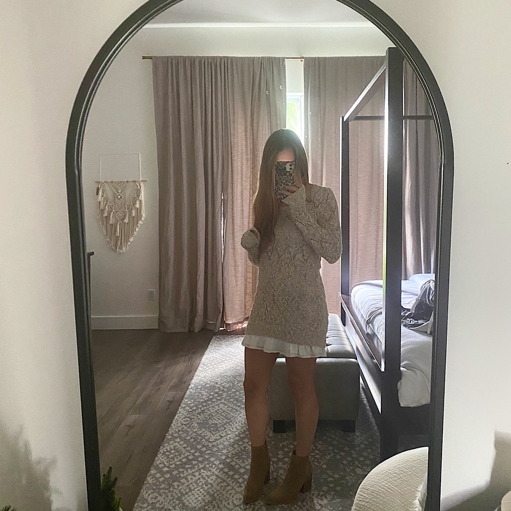 Open knit sweater